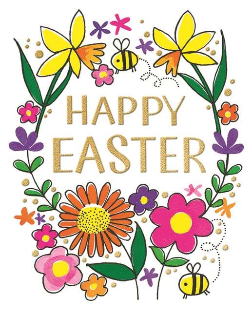 Floral Easter Cards - Pack of 10