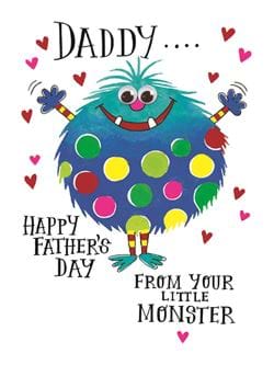 From Your Little Monster Father's Day Card