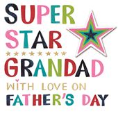 Superstar Grandad Father's Day Card