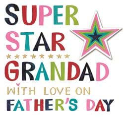 Superstar Grandad Father's Day Card