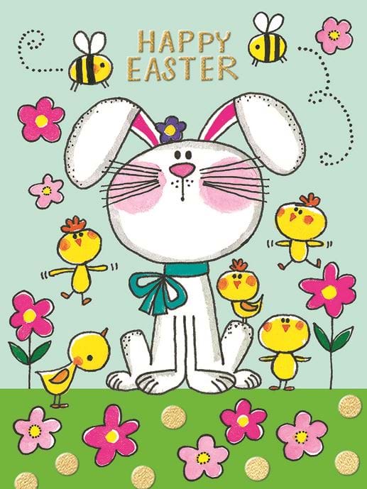Bunny Easter Cards - Pack of 10
