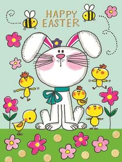 Bunny Mini Easter Cards - Pack of 10