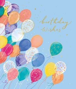 Colourful Balloons Birthday Card