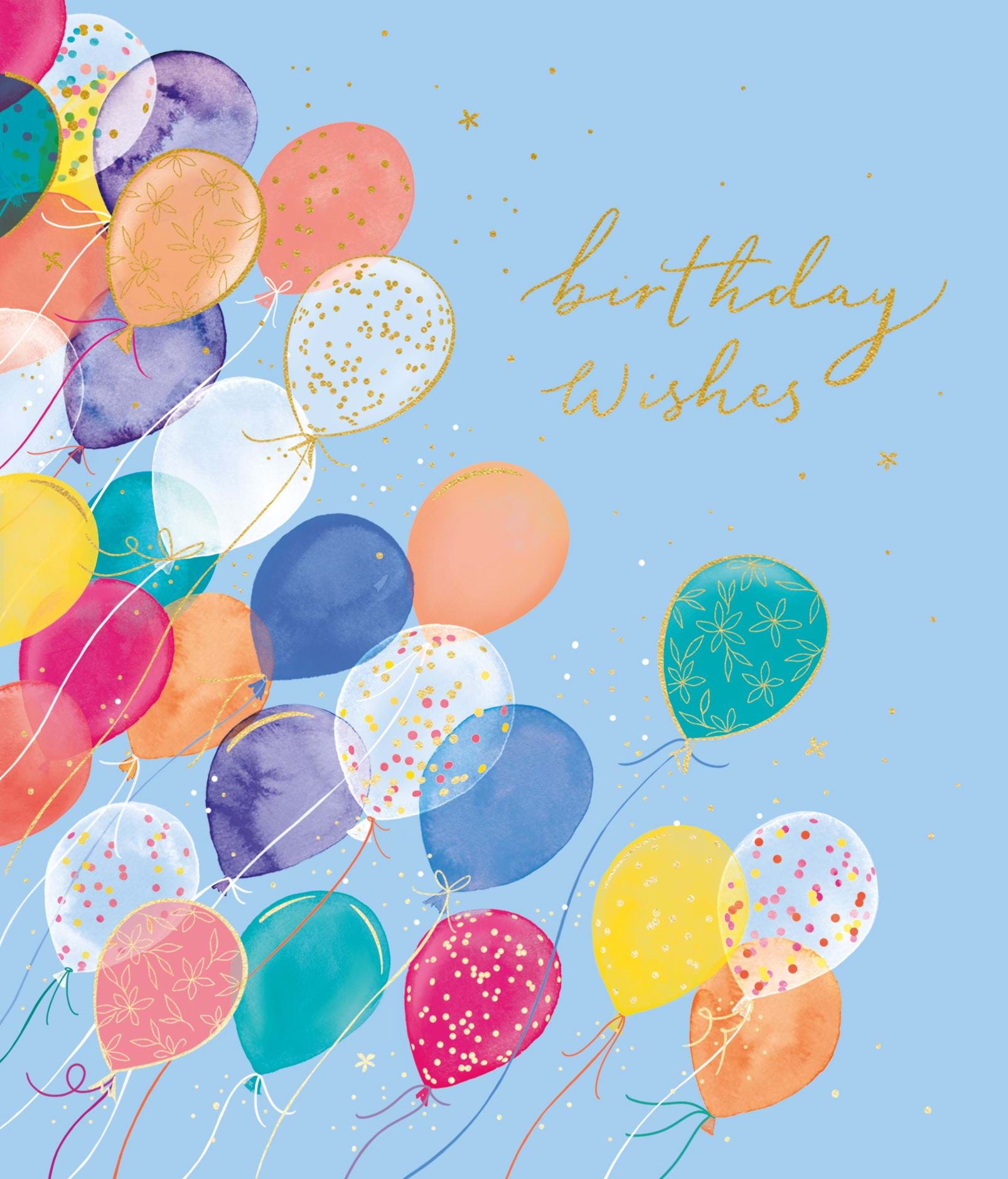 Colourful Balloons Birthday Card