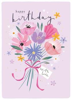 Bouquet Birthday Card