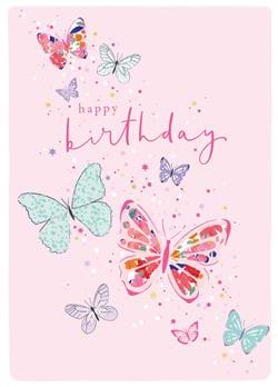 Butterflies Birthday Card