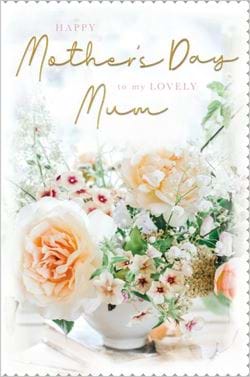 White Floral Mother's Day Card