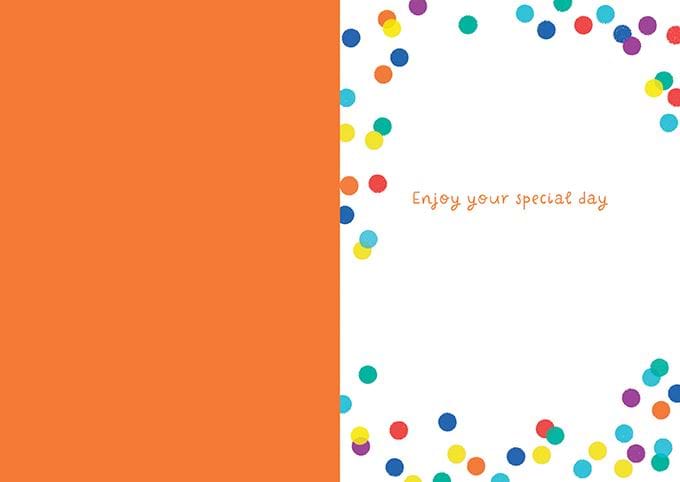 Rainbow Cake Slice Birthday Card