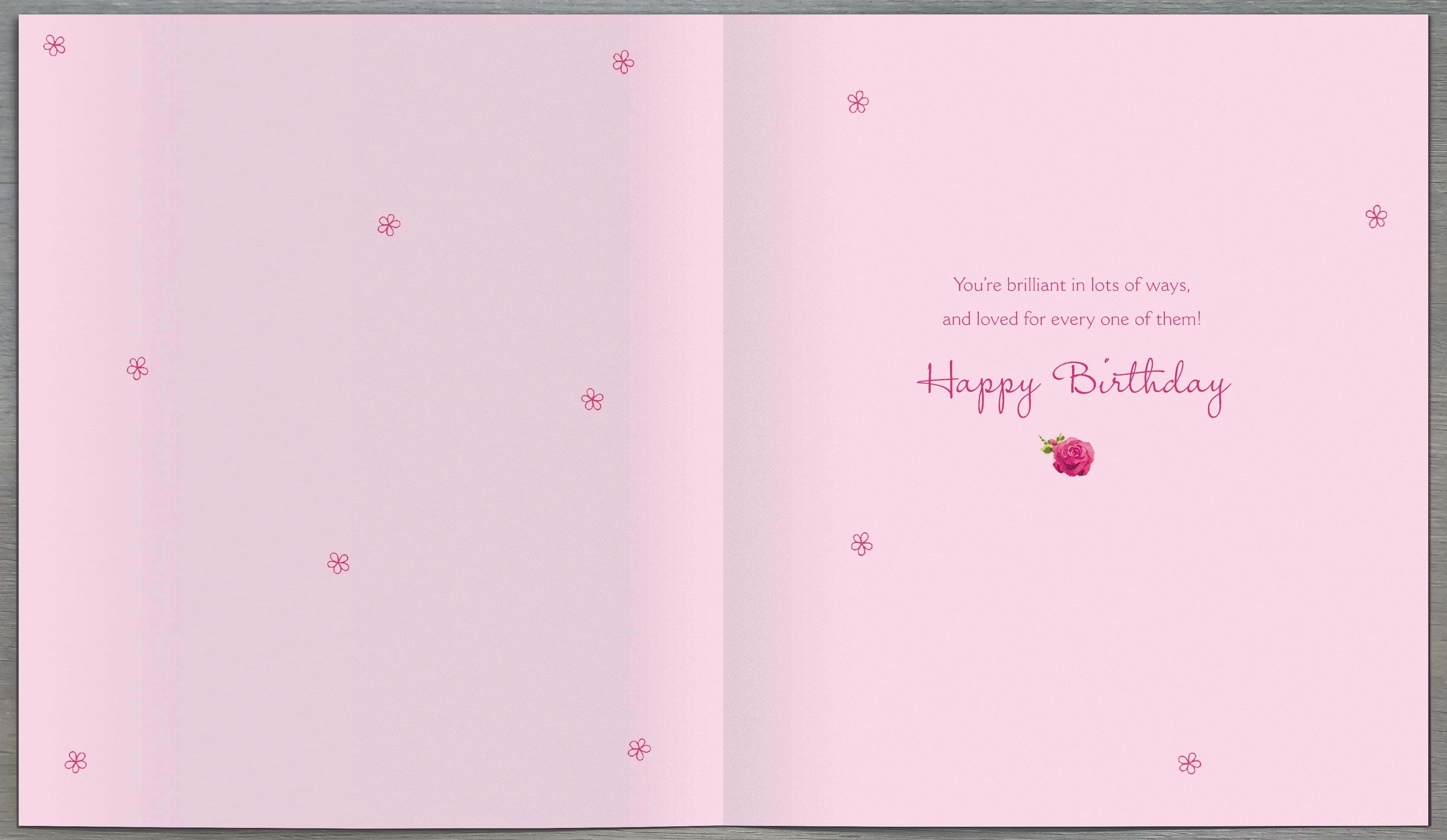 Pink Dress Granddaughter Birthday Card
