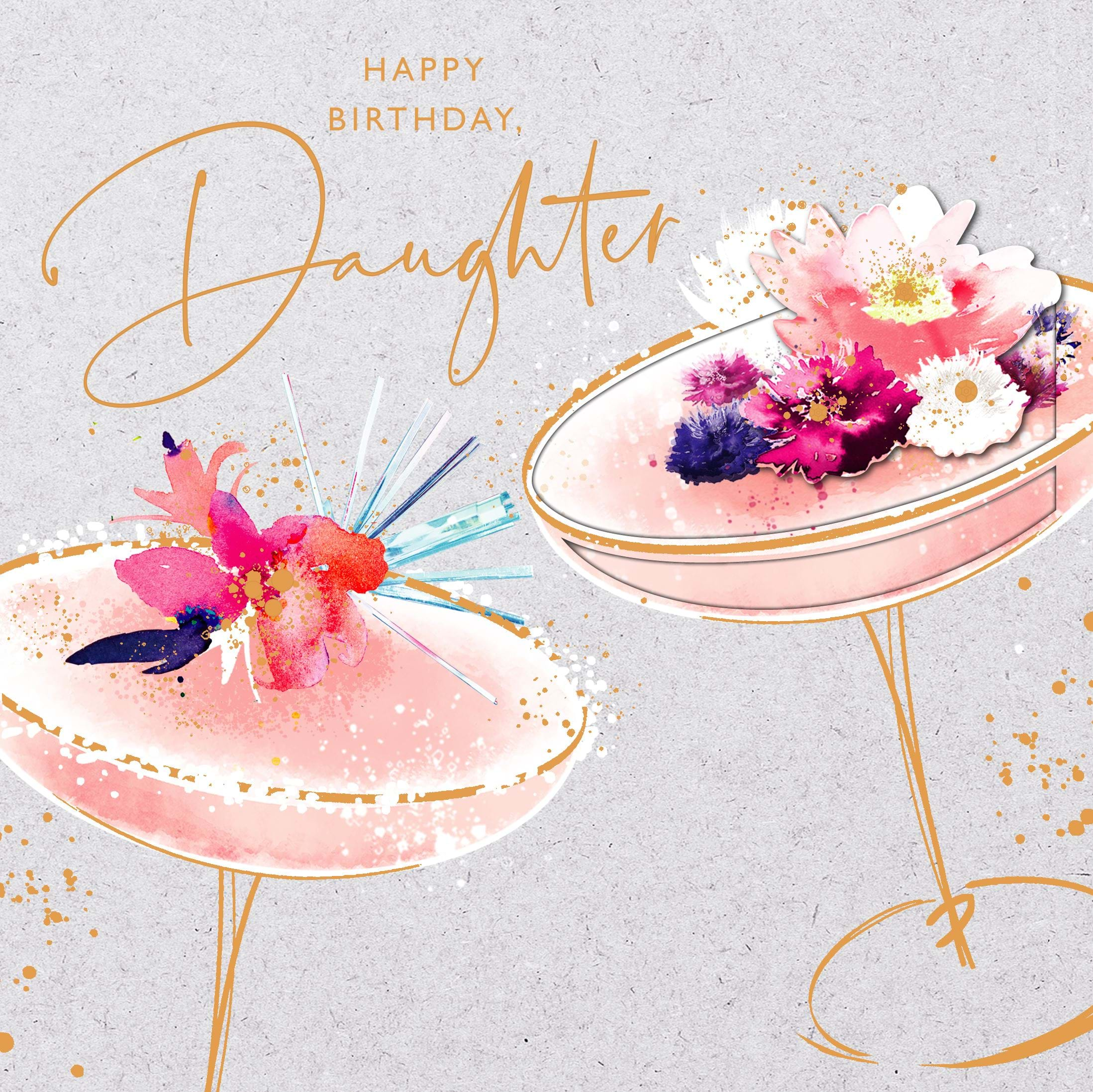 Cocktails Daughter Birthday Card