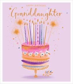 Cake Granddaughter Birthday Card