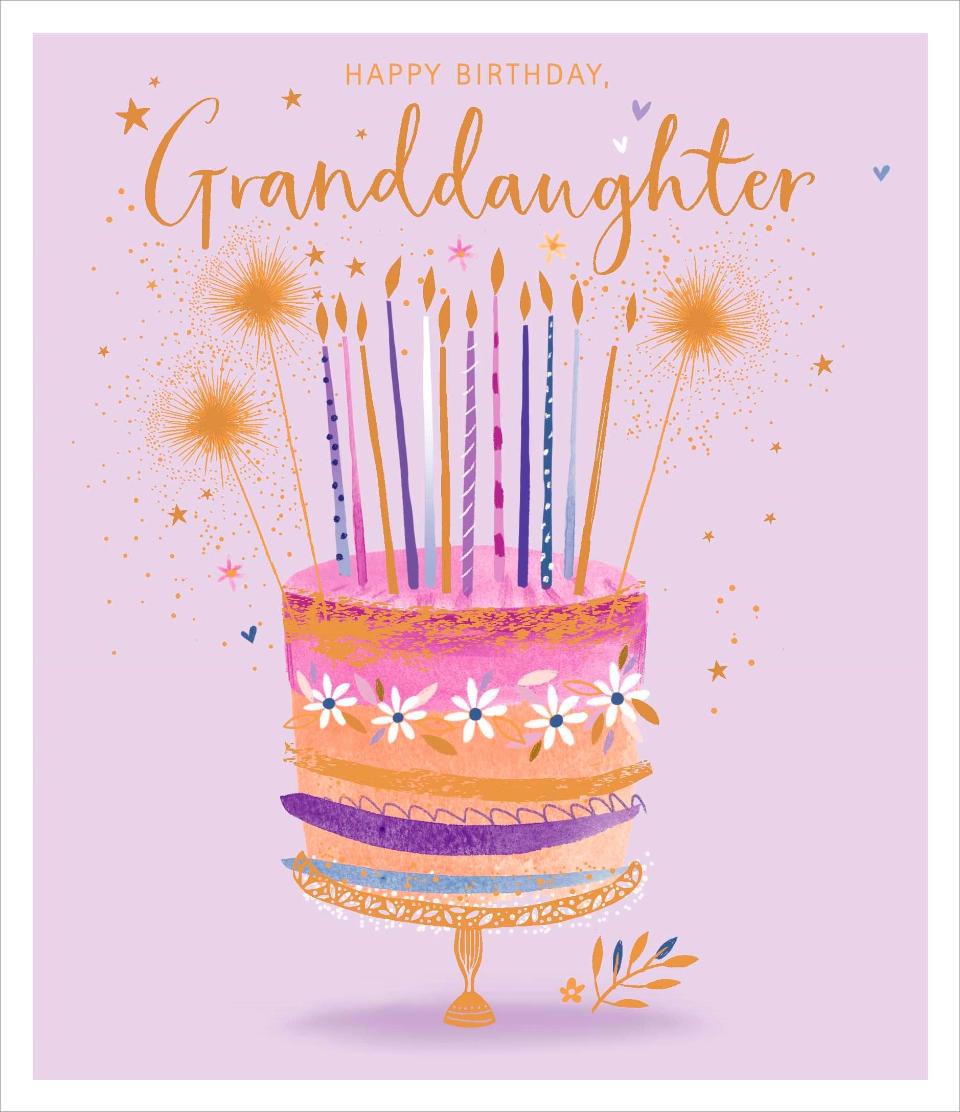 Cake Granddaughter Birthday Card