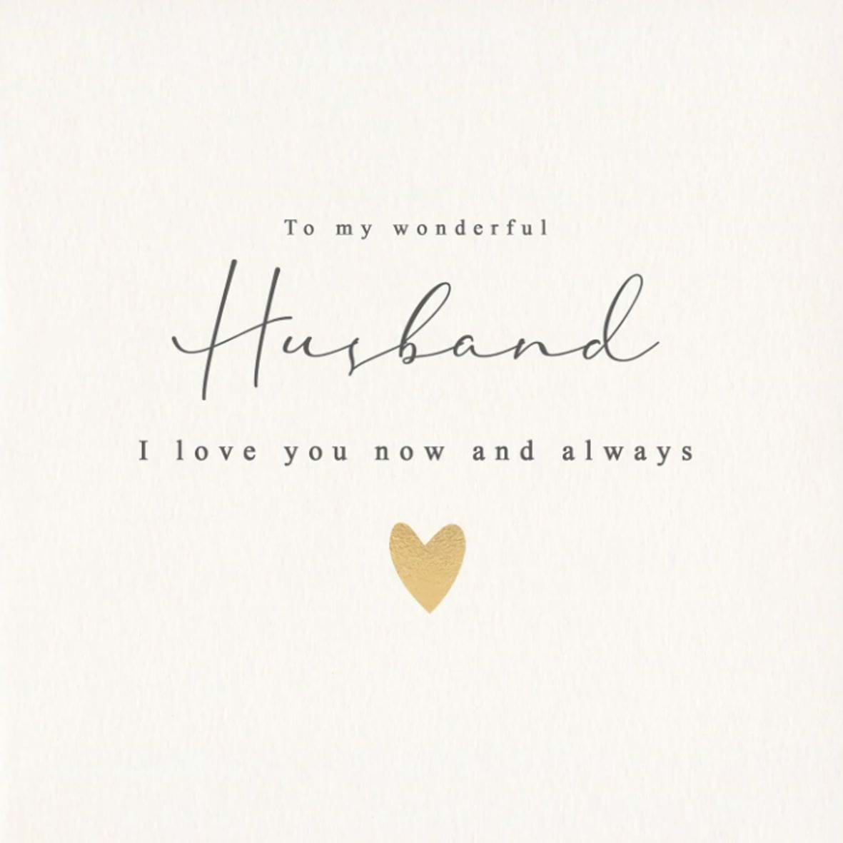 Now and Always Husband Card