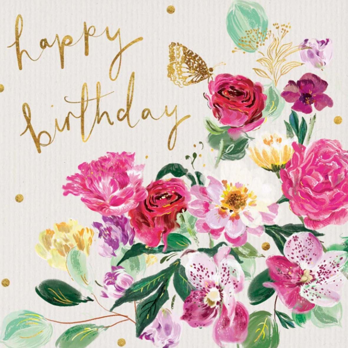 Floral Bloom Birthday Card