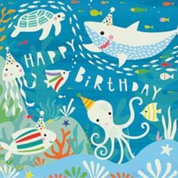 Under the Sea Glow in the Dark Birthday Card