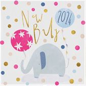 Elephant New Baby 2024 Card
