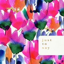 Painted Tulips Just to Say Greeting Card