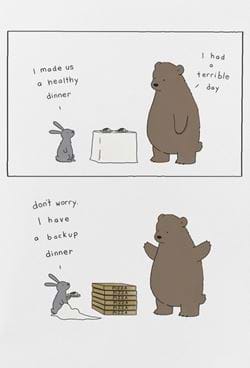 Back Up Dinner Birthday Card