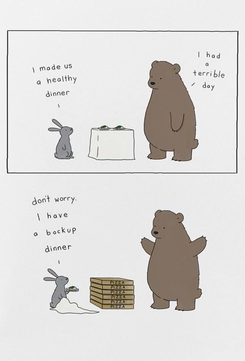 Back Up Dinner Birthday Card