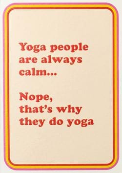 Yoga People Birthday Card