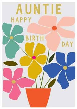 Floral Auntie Birthday Card