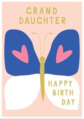 Butterfly Granddaughter Birthday Card