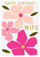 Floral Wife Birthday Card