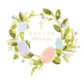Wreath Blessings Easter Card