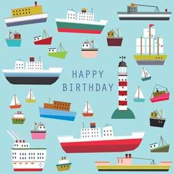 Boats Birthday Card