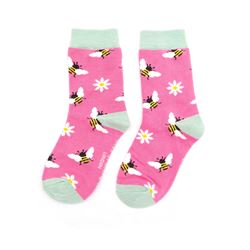 Girls Bee Pink Bamboo Socks