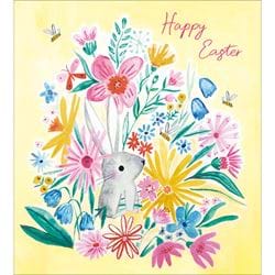 Bunny Amongst Flowers Easter Cards - Pack of 5