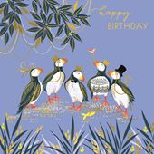Puffin Party Birthday Card