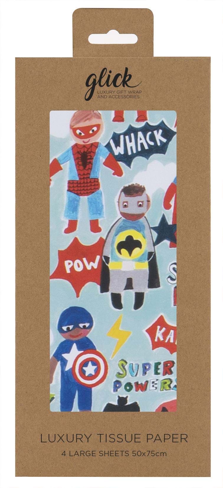 Super Powers Tissue Paper - 4 Sheets