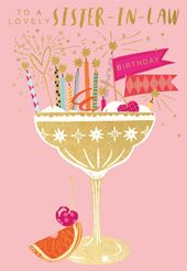 Cocktail Sister-in-law Birthday Card