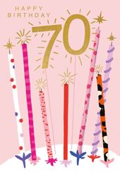 Candles 70th Birthday Card