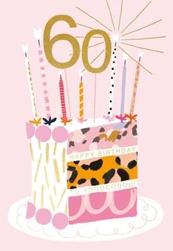 Cake 60th Birthday Card
