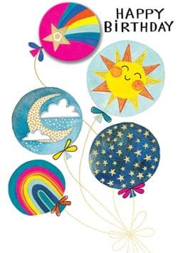 Sun and Balloons Birthday Card
