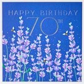 Lavender 70th Birthday Card