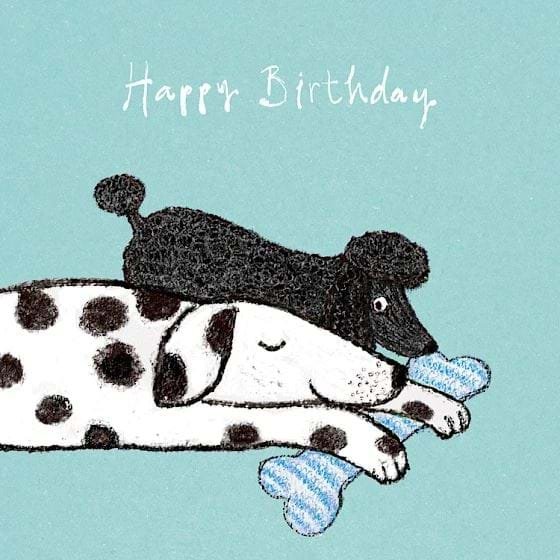 Sleeping Dog Birthday Card