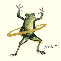 Work It Frog Greeting Card