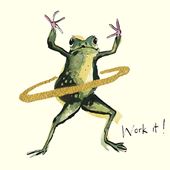 Work It Frog Greeting Card