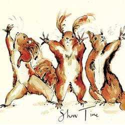 Show Time Squirrel Greeting Card