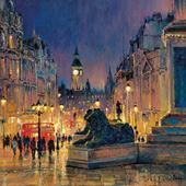 Whitehall Nocturne Greeting Card