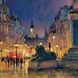 Whitehall Nocturne Greeting Card