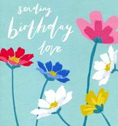 Sending Love Floral Birthday Card
