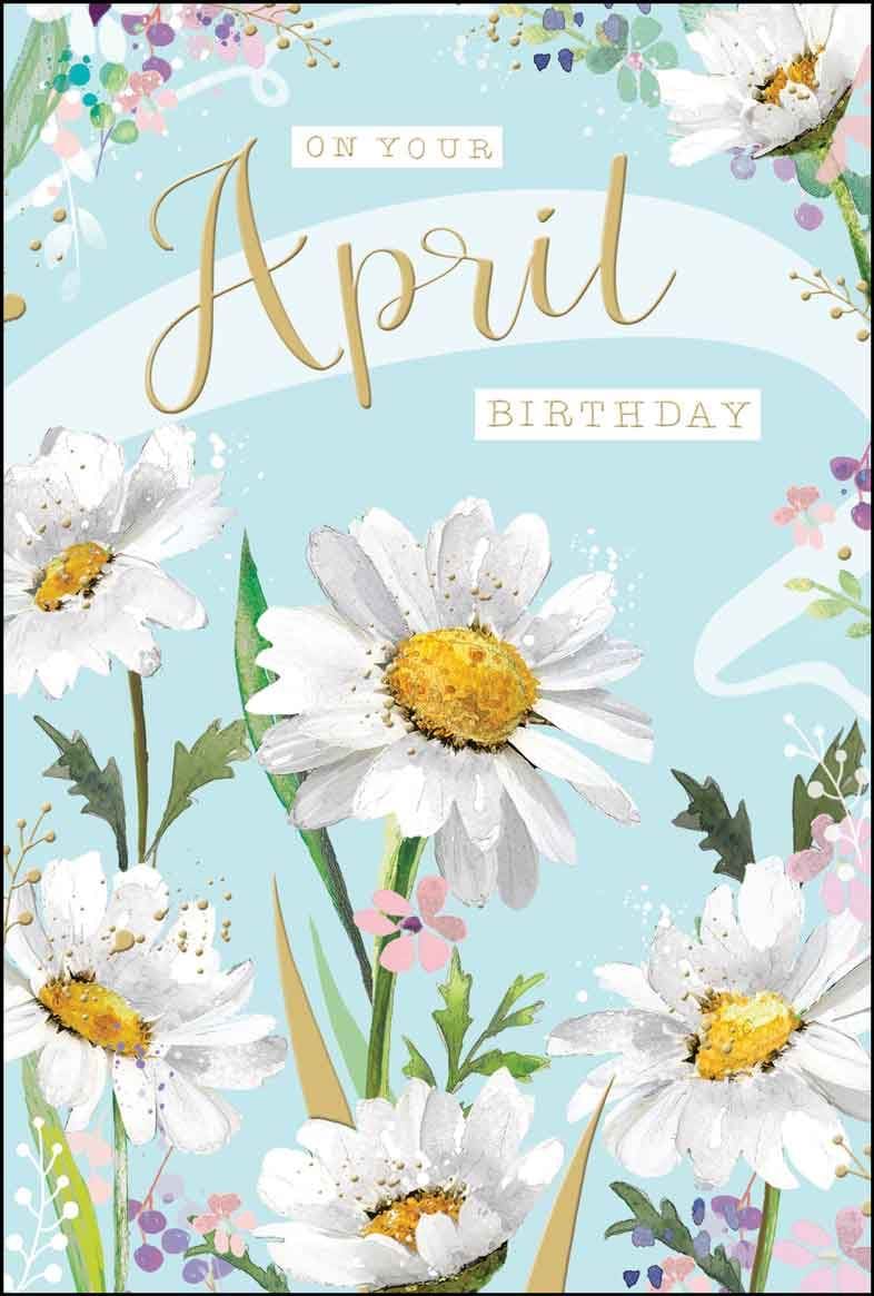 Daisy April Birthday Card