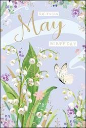 Lily of the Valley May Birthday Card