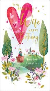 Beautiful Wife Birthday Card