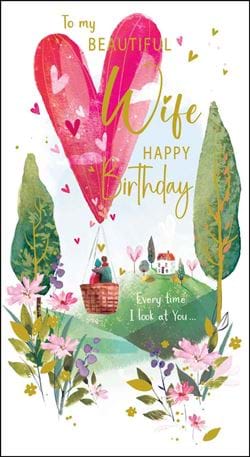 Beautiful Wife Birthday Card