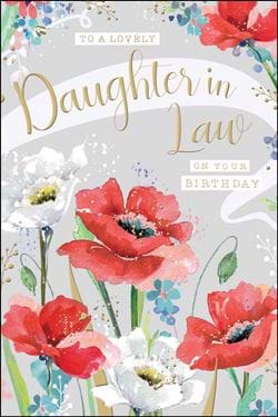 Floral Daughter-in-law Birthday Card